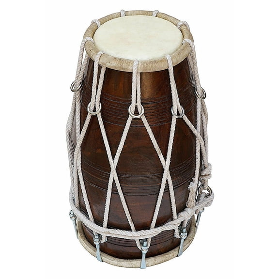 Musical Rope Dholak Sheesham Indian Traditional Musical Instrument With Cover