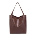 thumbnail image 1 of Bolso de hombro de las mujeres bolso de mango para los desplazamientos al aire libre vacaciones playa regalo Marrón oscuro, 1 of 10