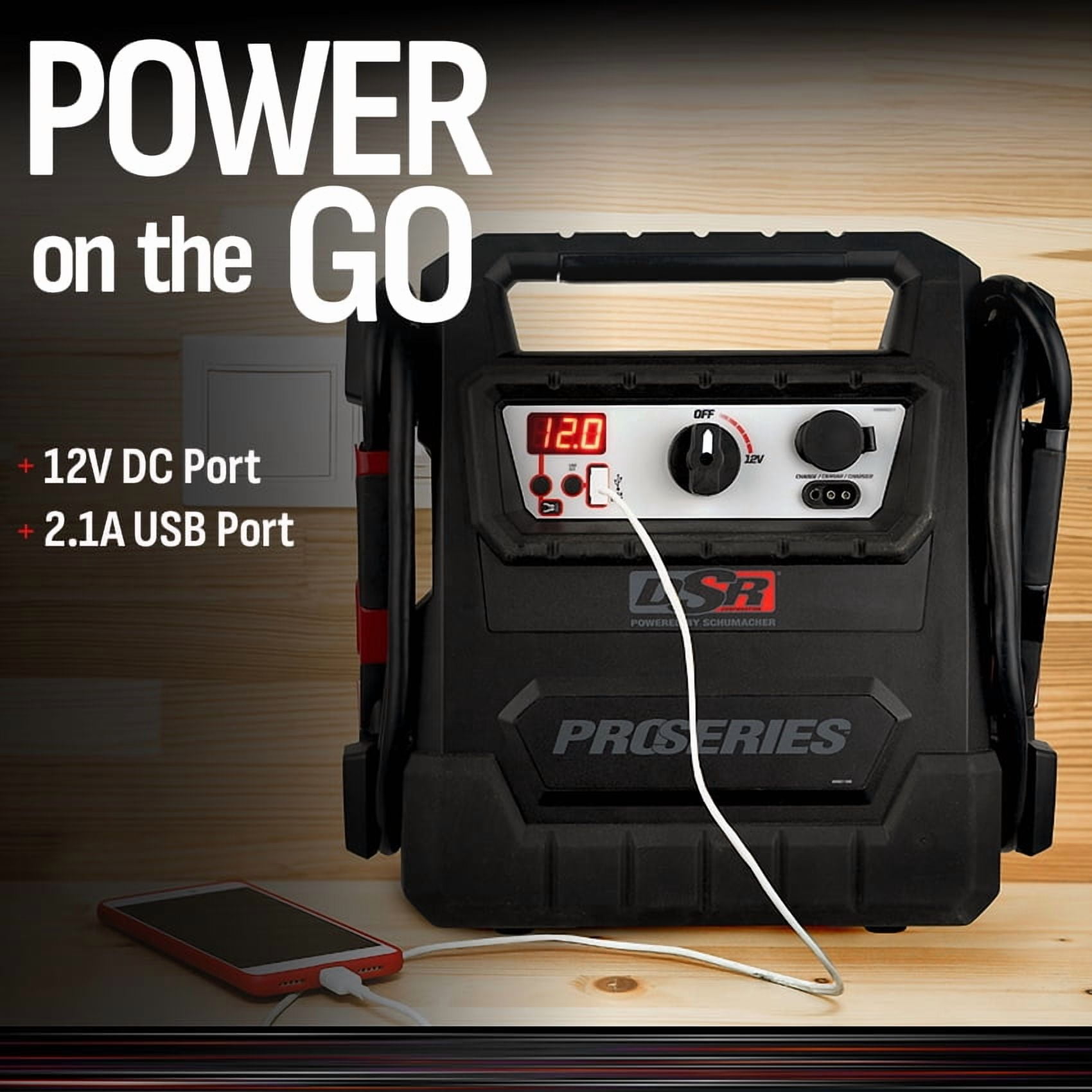 Schumacher Electric DSR Pro 4000A Heavy-Duty Car Battery Jump Starter & Portable Power Station, For 12V Automotive & Marine Batteries, DSR159