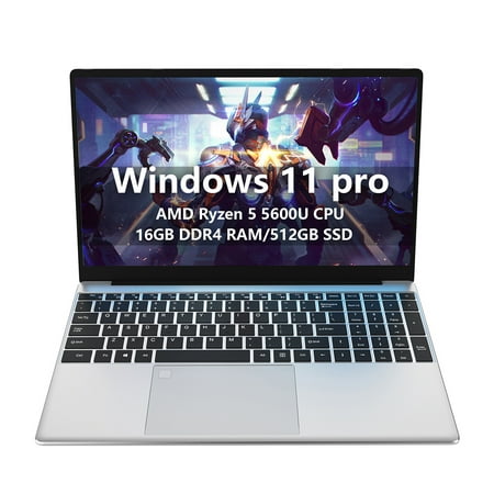 Byone 15.6 inch Gaming Laptop 16GB RAM 512GB SSD Windows 11 Laptop Computer AMD Ryzen 5 5600u 6 Core 12 Thread Laptop