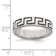 thumbnail image 5 of 925 Sterling Silver Antiqued Greek Key Ring Size 7, 5 of 6