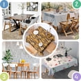 thumbnail image 3 of Leopard Print Square Tablecloth 60x60in(152x152cm) – Waterproof Polyester Printed Table Cover, Wrinkle Resistant & Washable for Kitchen Dining Picnic Party Decor, 3 of 6