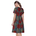 thumbnail image 2 of Bixox Robe d'Été à Manches Courtes pour Femmes Robe Ample Longueur Genou avec Poches-Coccinelle, 2 of 7