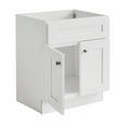 thumbnail image 6 of Brookings 30 Inch Bathroom Vanity, Shaker, Solid Wood, Fully Assembled, Sherwin WilliamsÂ® White â€“ Design House, 214569, 6 of 14