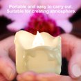 thumbnail image 3 of 12PCS YK5014 Flameless LED Candle Light Bright Flickering Bulb Battery Operated Tea Light with Realistic Flames Rose Fake Candle for Birthday/Wedding /Christmas, 3 of 7