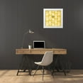 thumbnail image 3 of Grey, Jace 26x26 White Modern Wood Framed Museum Art Print Titled - Pattern mate gray yellow, 3 of 4