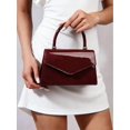 thumbnail image 2 of Women's Glossy Patent Leather Top Handle Clutch Purse for Wedding Party Evening, 2 of 8
