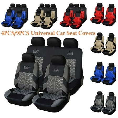 HOTBEST 9PCS Universal Car Seat Covers Full Car Seat Cover Car Cushion Case Cover Front Car Seat Cover Car Accessories