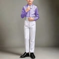 thumbnail image 6 of Lovzfmll 3-Piece Suit for Boys, Sequin Shirt & Bow Tie & Pants, Formal Performance Outfits for Big Boys, 17-18 Years, 6 of 9