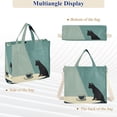 thumbnail image 6 of FORMRS Womens Corduroy Tote Bag Crossbody Shoulder Handbag with Pocket, Black Cat, 6 of 7