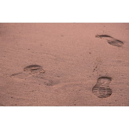 LAMINATED POSTER Leg Beach Footprints Walk Last Sand Shoes Path Poster Print 24 x