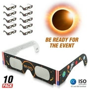 BRITENWAY Solar Eclipse Glasses (10 Pack) - Bulk Total Eclipse Eyewear Glasses for Solar Eclipse Viewing - CE Approved & ISO Certified Safe for Direct Sun Viewing