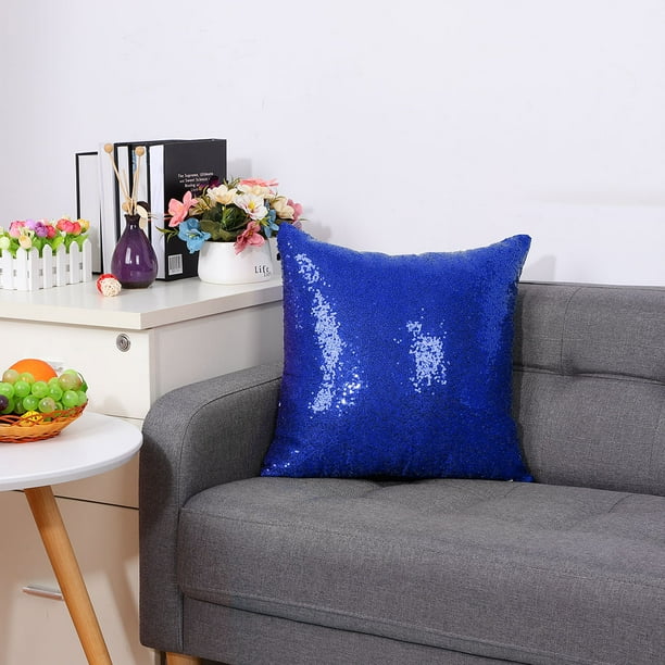Unique Bargains Decorative Sequin Throw Pillow Covers shiny Comfy Couch Cushion Covers For Party Other