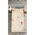 thumbnail image 3 of Ambesonne Tea Party Quilted Bedspread Set 2 Pcs, Hand Drawn Doodle Pot, Twin Size, Multicolor, 3 of 3
