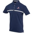 thumbnail image 2 of Men's Navy Atlanta Braves Color Blocked Stretch Polo, 2 of 3