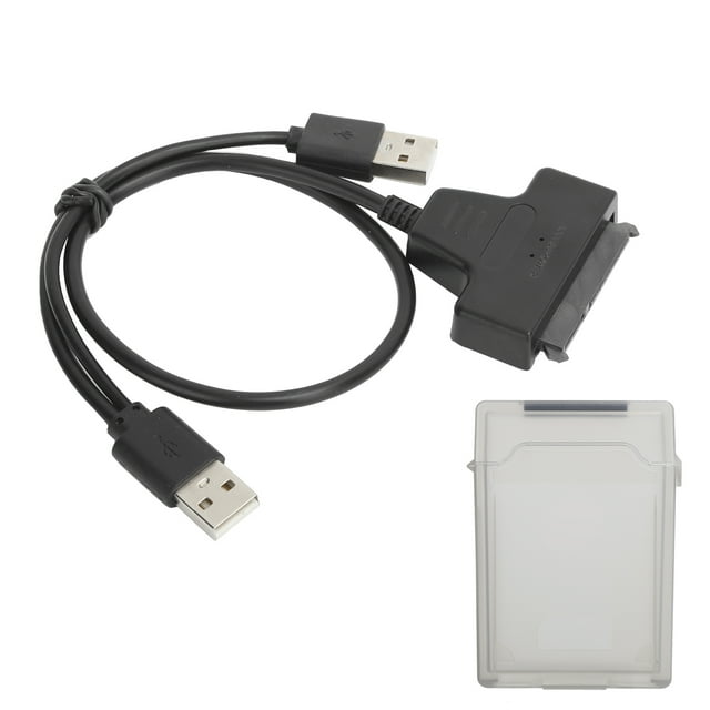 ABS Protection Box, Stable Dual Interfaces Compatibility Hard Disk Cable Dual Way Opening 480Mbps USB 2.0 for 2.5in SATA HDD SSD White,Gray,Blue,Red,Green