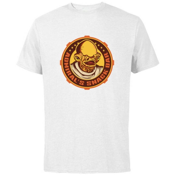 Star Wars Admiral Ackbar Admiral’s Snack Bar Logo Funny - Short Sleeve Cotton T-Shirt for Adults - Customized-White