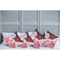 thumbnail image 6 of Ambesonne Pink Throw Pillow Cover 4 Pack, Girl Butterflies Flowers, 16", Pale Pink Maroon White, 6 of 6