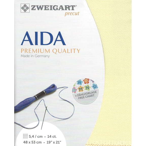 Precut Zweigart Stern-Aida 14 count Yellow 3706/2030