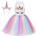 thumbnail image 2 of Soyoekbt Disfraz de unicornio para niñas, vestido de tutú de princesa con diadema de unico Soyoekbt Soyoekbt, 2 of 2