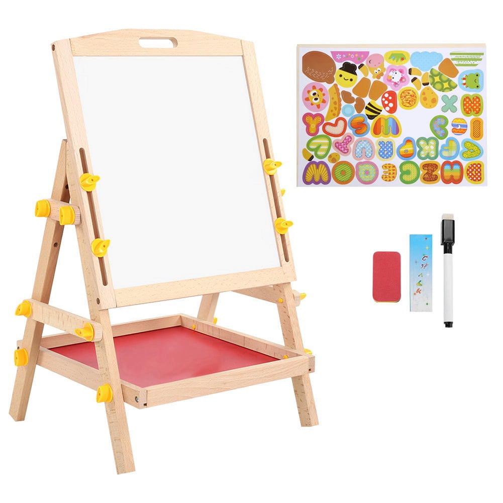 OTVIAP Doublesided Children Drawing Board Standing Adjustable Kids