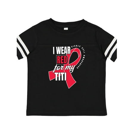 

Inktastic Sickle Cell Awareness I Wear Red For My Titi Gift Toddler Boy or Toddler Girl T-Shirt