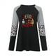 thumbnail image 4 of Pntutb Mujer Tallas grandes Casual Cuello redondo Suelto Impreso Manga larga tops Mujer Blusa Pntutb Pntutb-7459, 4 of 5