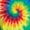 Rainbow, variant on Men's Specialty Tie-Dye Long Sleeve Throwback Look Tee Kelly Small