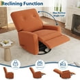 thumbnail image 6 of Swivel Glider Chair for Nursery, 360° Rocking Recliner Chair with Adjustable Backrest & Footrest, Linen Upholstered Comfy Armchair for Living Room Bedroom, 6 of 7