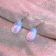 thumbnail image 2 of 4 pares de pendientes transparentes de gota de agua de ópalo de moda para mujeres, 2 of 4
