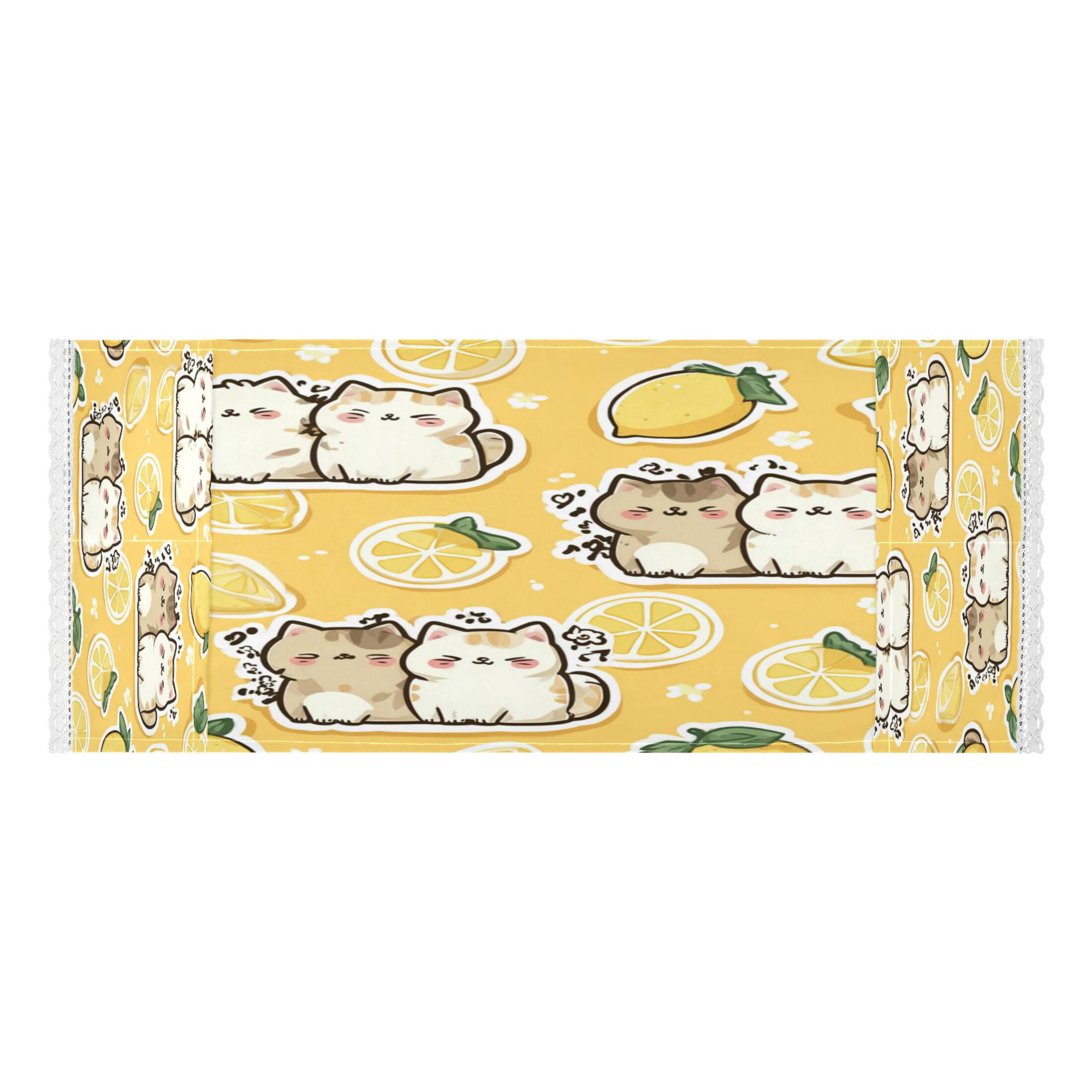 Wobogo Lemon Kitten Washing Machine Cover Dustproof Washer Dryer Cover Waterproof Laundry Room Decorative Protector