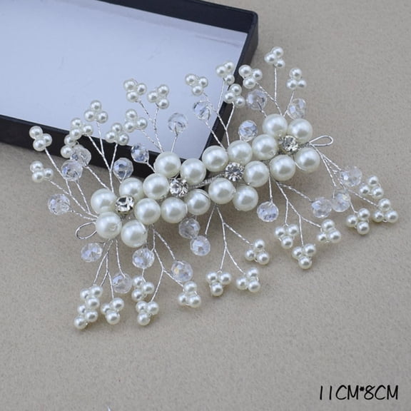 OUNONA Hair Comb Bridal Hair Headdress for Women in White 1Pcs