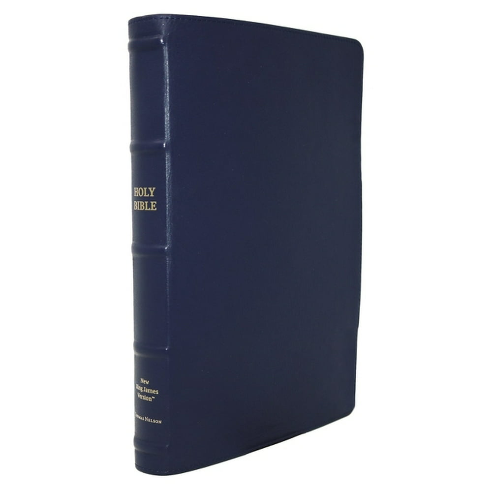 Nkjv, Thinline Reference Bible, Premium Goatskin Leather, Blue, Premier ...