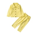 thumbnail image 4 of KYAIGUO Baby Toddler Girls Denim Jacket Jeans Pants Set 2PCS Button down Jeans Coat Outerwear Tops Denim Pants Outfit for 1-6 Years Old, 4 of 10