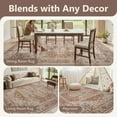 thumbnail image 6 of SIXHOME 8'x10' Eastern Classic Area Rug Washable Distressed Carpet Vintage Medallion Rugs for Living Room Bedroom Kitchen Dining Room Retro Neutral Home Decor Red, 6 of 8