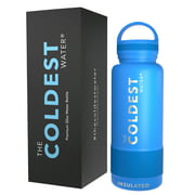 The Coldest Water Bottle 32oz Wide Mouth Insulated Stainless Thermos ( Sailor Blue, 32oz)