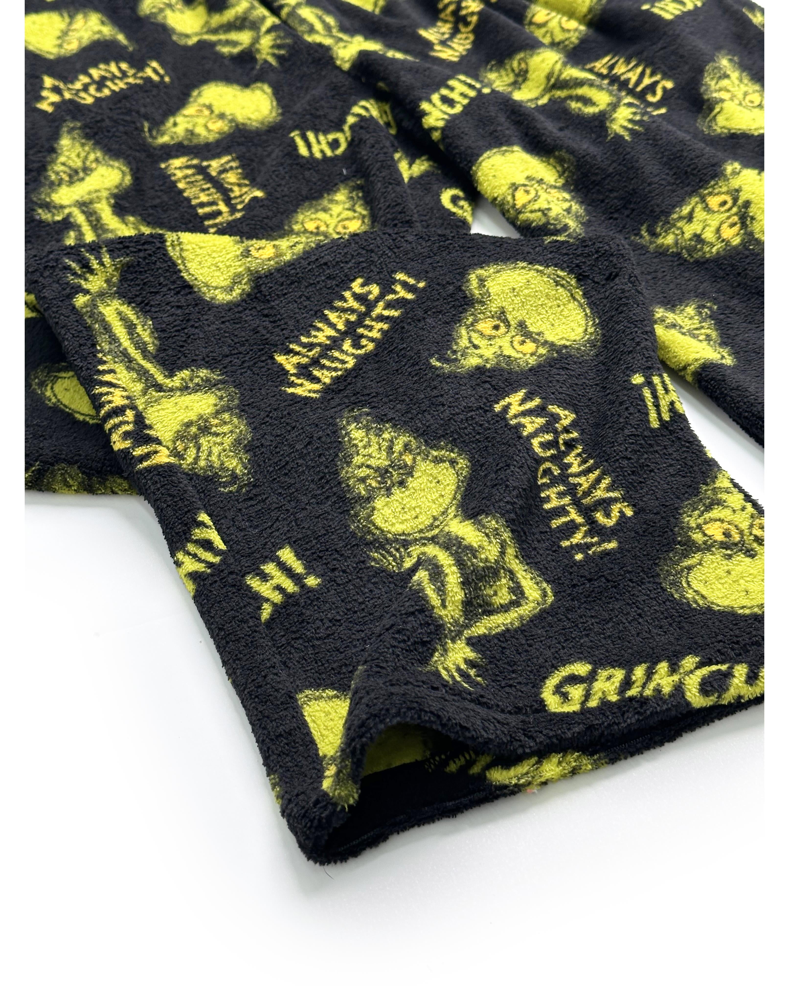 The Grinch Mens Warm Plush Cozy Pajama Pants, Grinch, Size: M, Dr. Seuss 