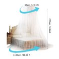thumbnail image 4 of Bed Mosquito Net, Round Canopy Lace Princess Style Mosquito Net Bed Curtain Netting Home Bedroom Decoration for Bedroom (White), 4 of 9