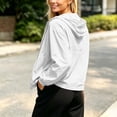 thumbnail image 5 of Snorda Womens Jacket Full Zip Windbreaker Jacket Long Sleeve Coat with Pockets Casual Loose Fits Solid Color Jackets For Fall Daily Outing Wear, 5 of 6