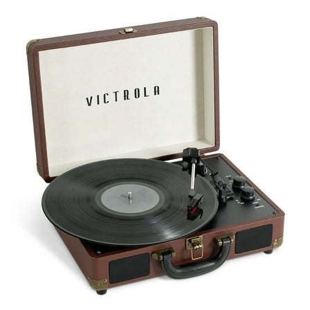 Victrola Journey Bluetooth Suitcase Record Player with 3-speed Turntable