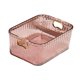 thumbnail image 1 of Caja de almacenamiento de cosméticos, organizador de escritorio, asas integradas, ligera, multiusos. Rosa, 1 of 9
