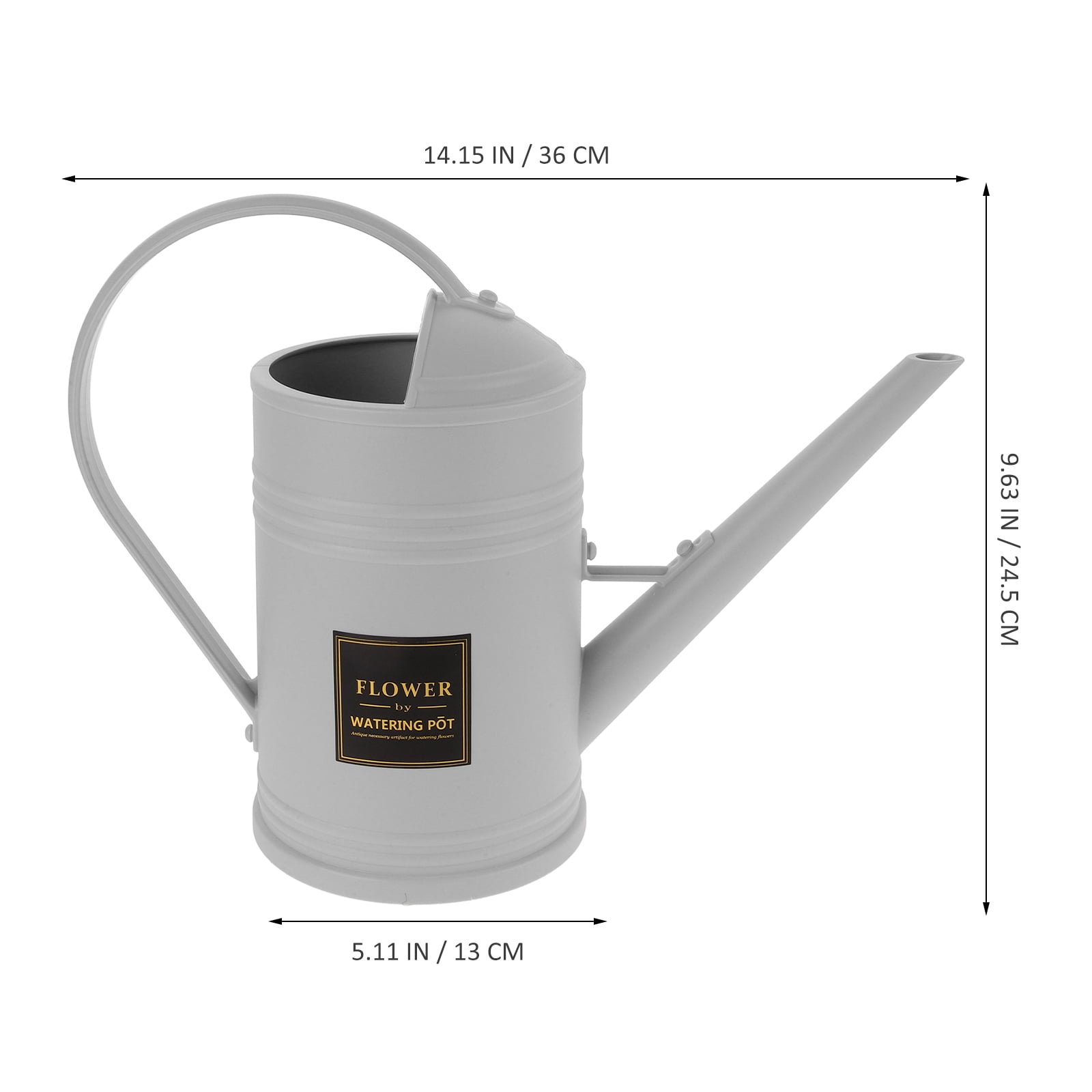 TABLZONE Large White Plastic Watering Can for Indoor Plants, Precise Watering Tool with High Capacity for Gardening