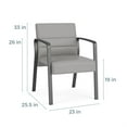 thumbnail image 4 of Waterfall Reception Waiting Room Healthcare Guest Chair / Charcoal Steel / Brown, 4 of 5