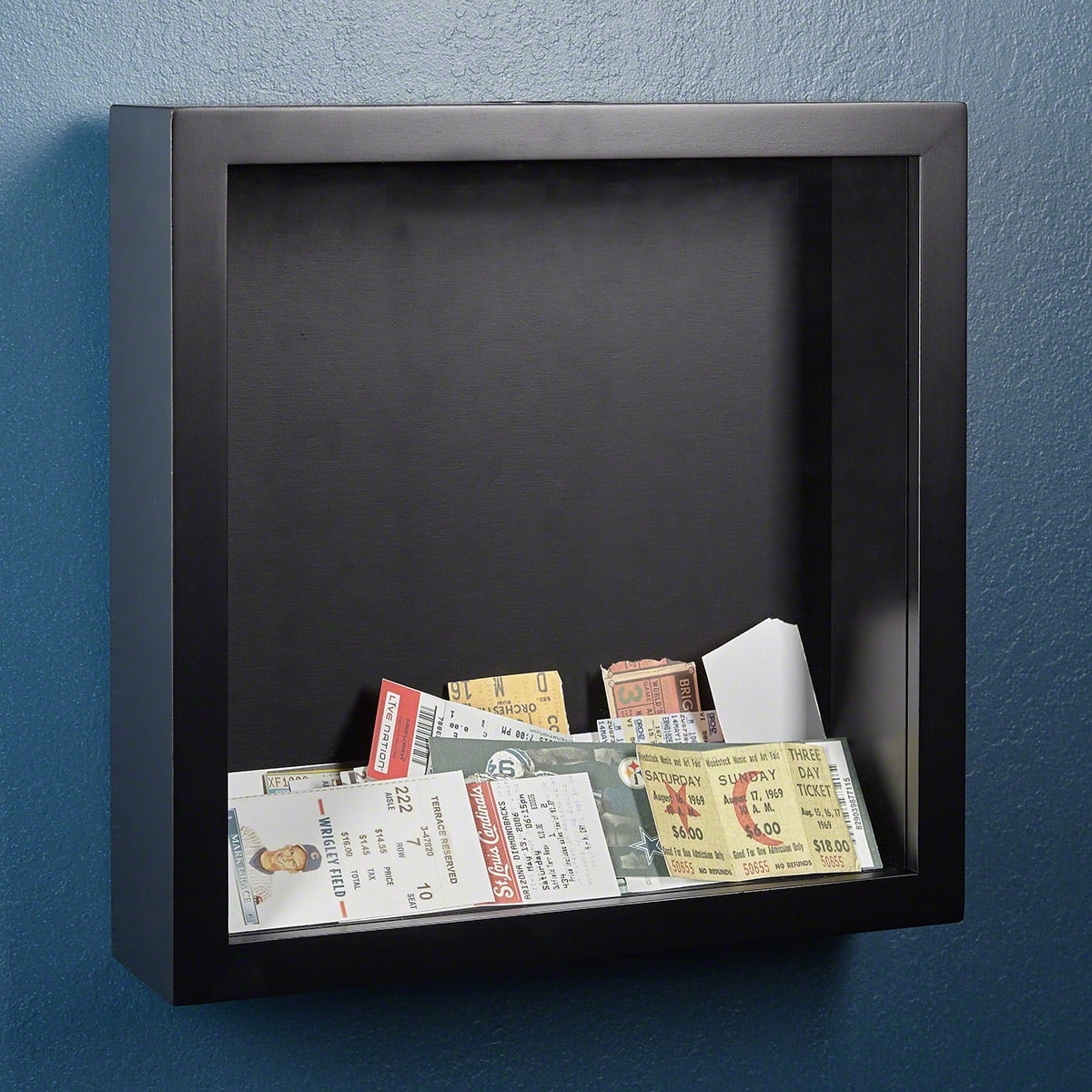 Shadow Box Top Loading by HomeWetBar with Removable Glass Black