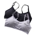 thumbnail image 2 of gbyLJF 2PC Training Bras for Girls Comfort Seamless Bra with Adjustable Straps Daily Bra with Removable Padding Bras, 2 of 3