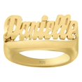 thumbnail image 4 of 24K Gold Plated Sterling Silver Personalized Name Ring - Bar Design Below Name - Size 7 - Made in USA, 4 of 4