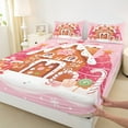 thumbnail image 3 of Castle Fairy Gingerbread Man 3pcs Twin Sheet Sets,Christmas Gifts Twin Fitted Sheet,Happy New Year Breathable Flat Sheet,Luxury Child Bedroom Decor, 3 of 7