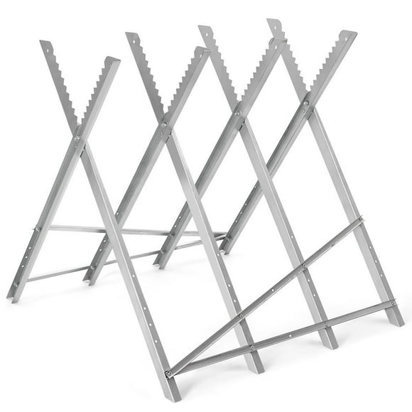 Goplus Foldable Saw horse Heavy Duty Steel Sawhorse Portable 220lbs