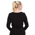 thumbnail image 2 of HEAL+WEAR Women's Long Sleeve Underscrub Shirt Lightweight Stretch 4-Way Stretch Base Layer for Nurse Beauty Salon Workwear Clinical Scrubs Layering Tee, 2 of 4