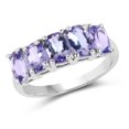 thumbnail image 1 of Genuine Cushion Tanzanite Ring in Sterling Silver - Size 9.00, 1 of 3
